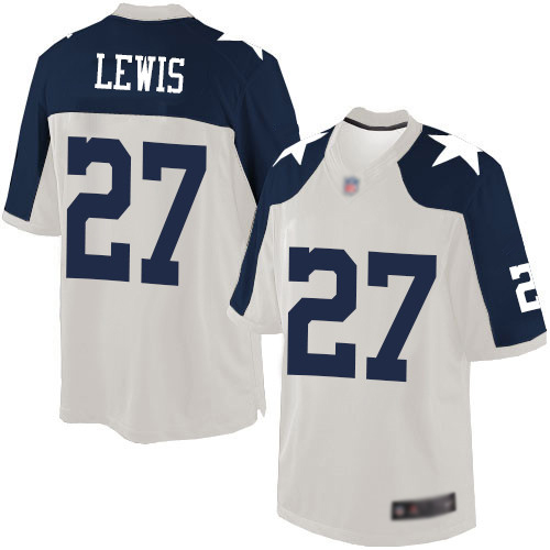 Men Dallas Cowboys Limited White Jourdan Lewis Alternate 27 Throwback NFL Jersey